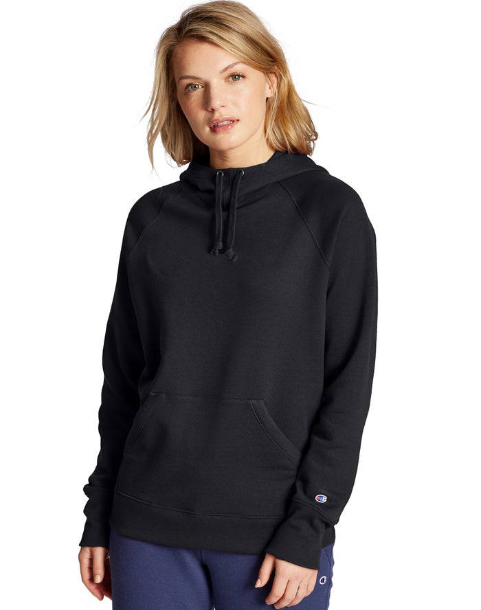 Champion Powerblend Kadın Kapşonlu Sweatshirt Siyah ( YCZHIU470 )